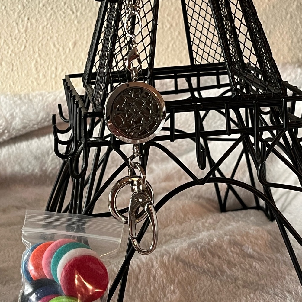 Silver Oil Diffuser Necklace/Lanyard